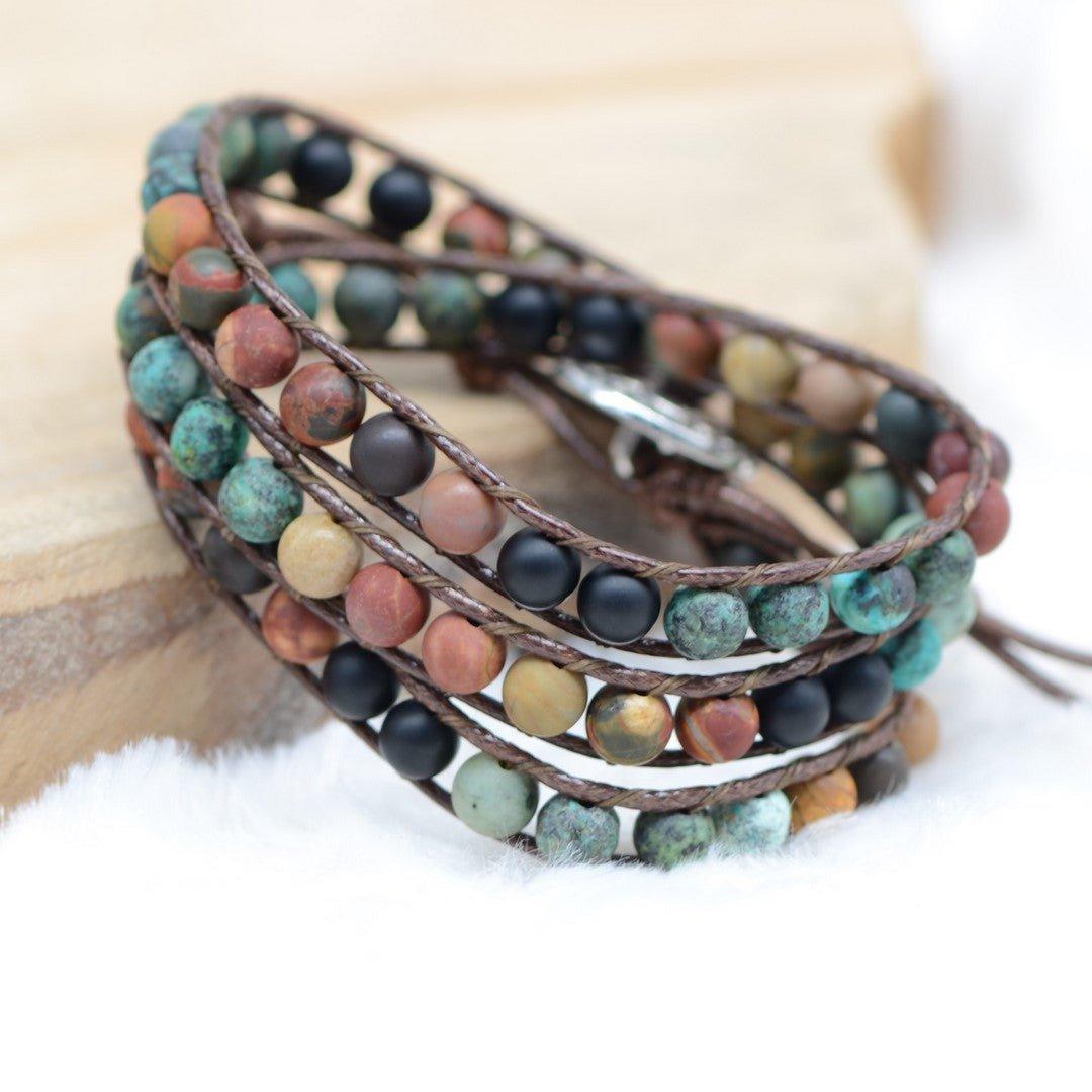 Bracelet Boho "Relâchement" - lespierresdubienetre