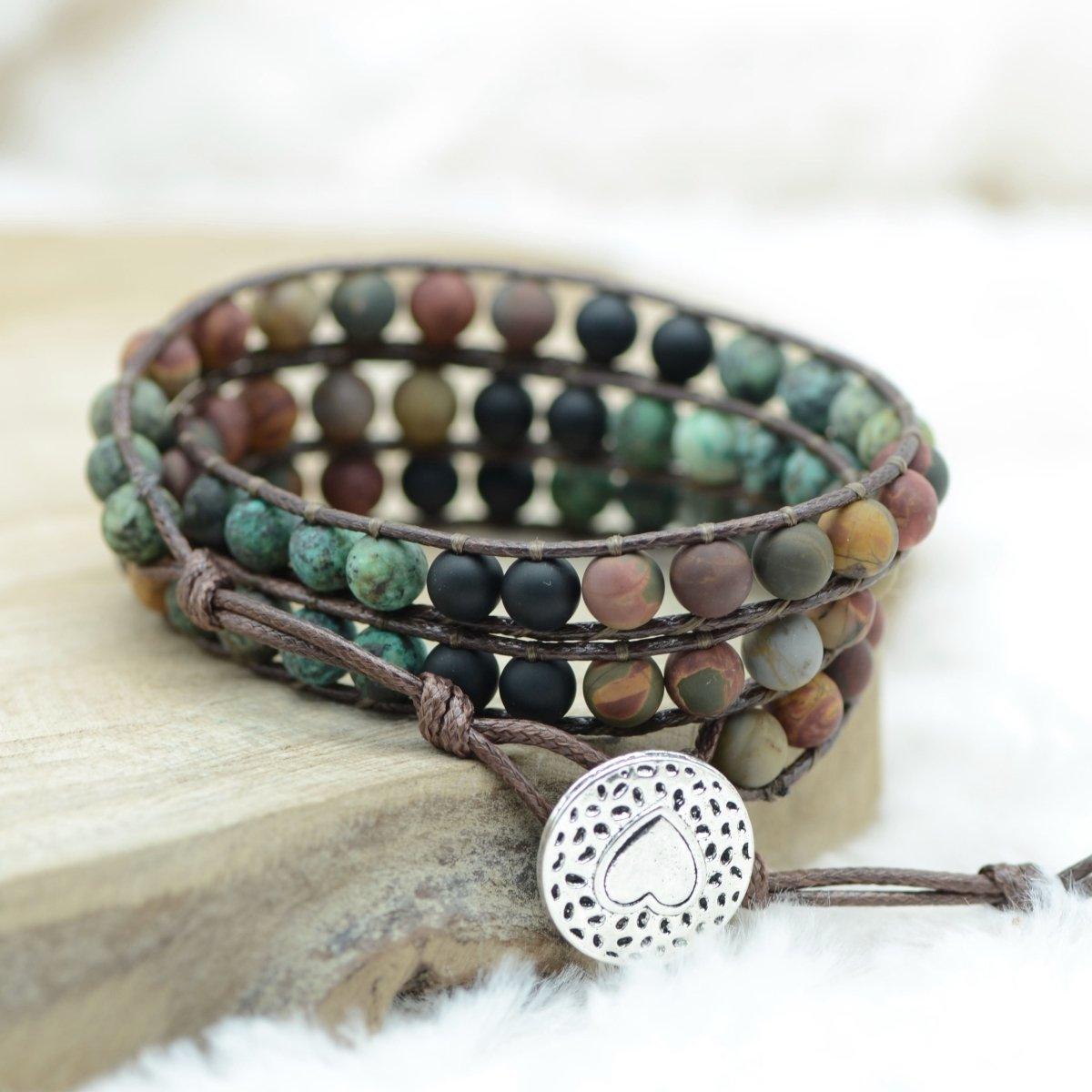 Bracelet Boho "Relâchement" - lespierresdubienetre