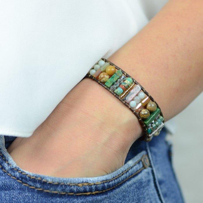 Bracelet Boho "Souplesse et vivacité" - lespierresdubienetre