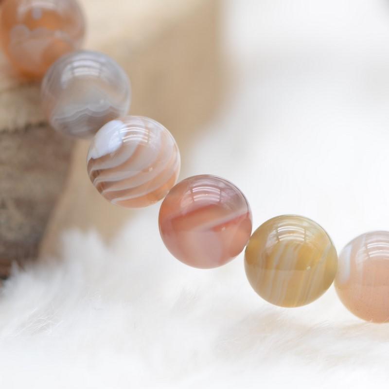 Bracelet "Chance" en Agate du Botswana - lespierresdubienetre