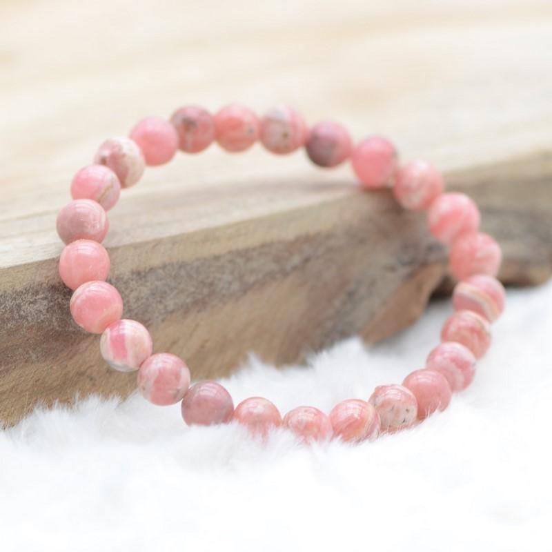 Bracelet "Compassion" en Rhodochrosite - lespierresdubienetre