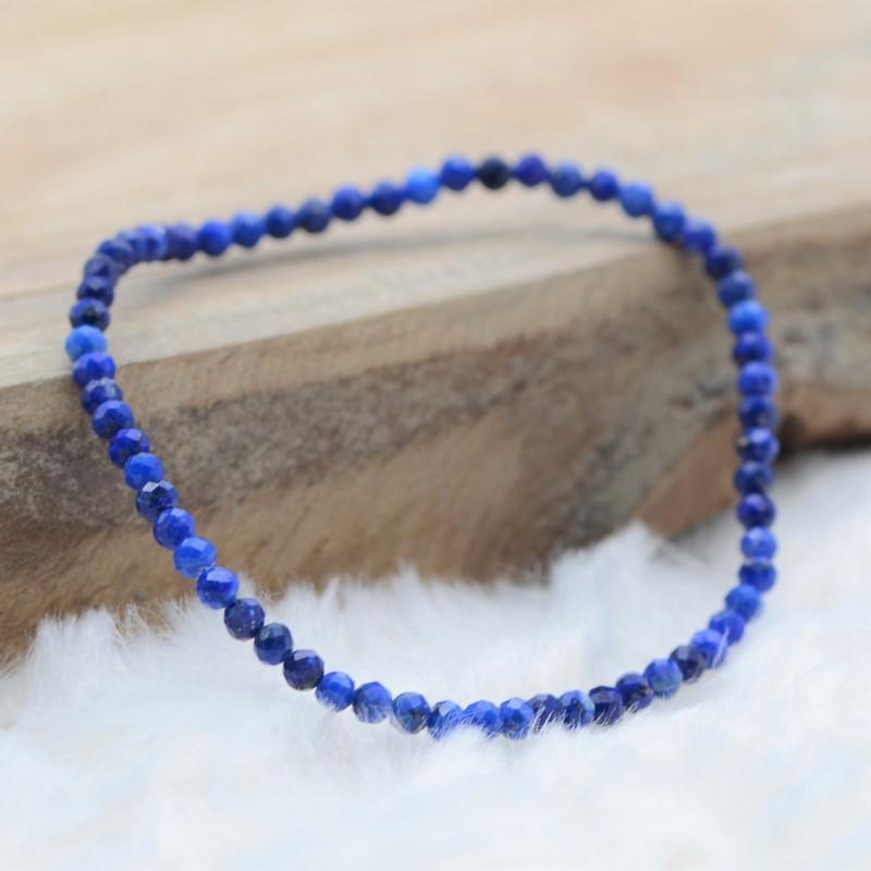 Bracelet "Contrôle" en Lapis Lazuli à facettes - lespierresdubienetre