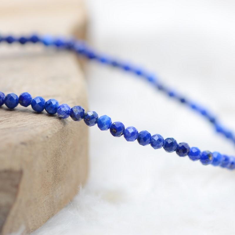 Bracelet "Contrôle" en Lapis Lazuli à facettes - lespierresdubienetre