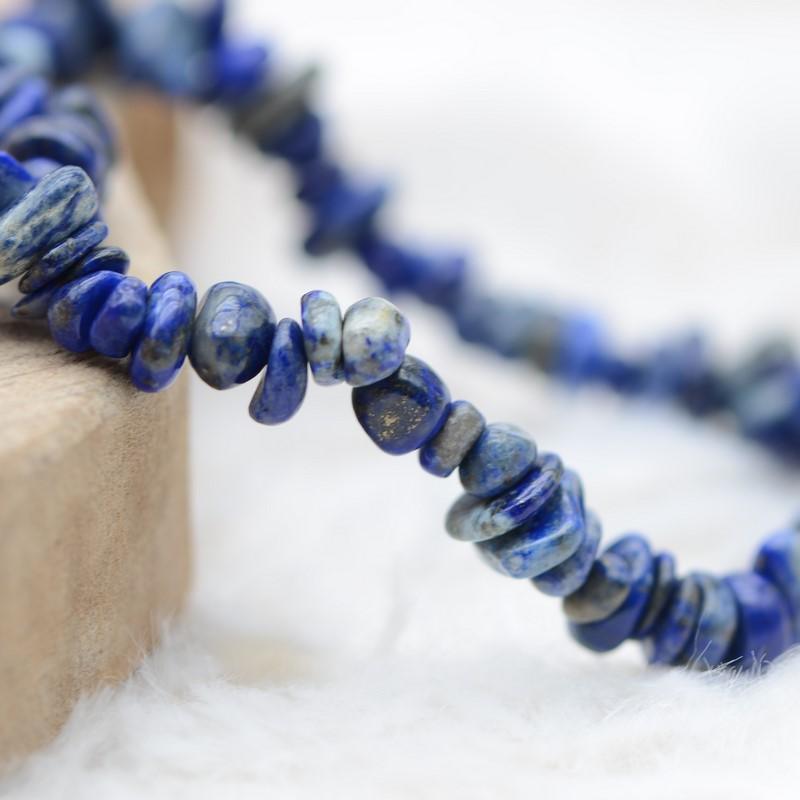 Bracelet "Contrôle" en Lapis Lazuli Chip - lespierresdubienetre