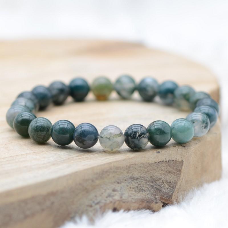 Bracelet "Courage" en Agate Mousse