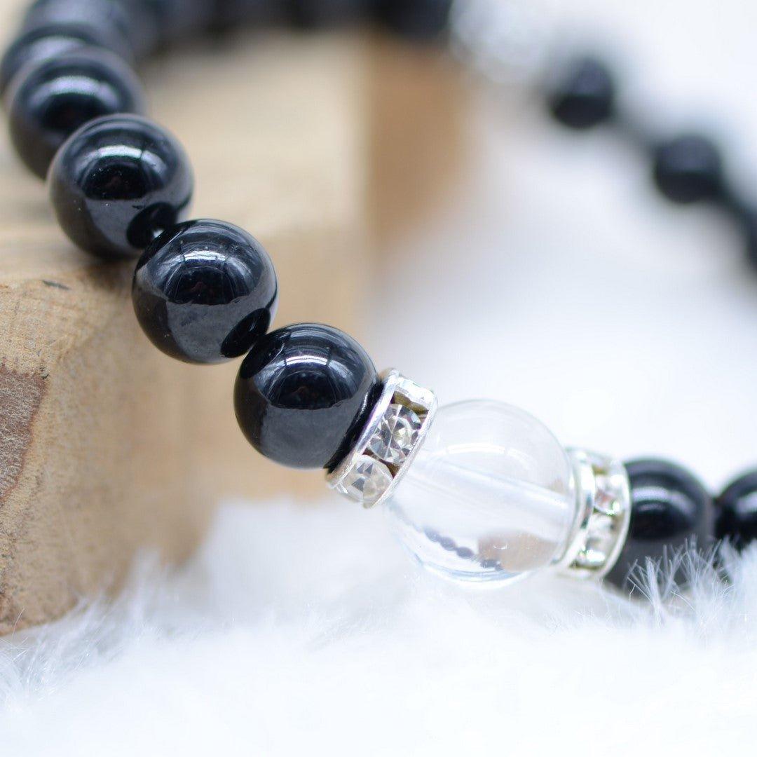 Bracelet Cristal "Absorption" en Tourmaline Noire - lespierresdubienetre