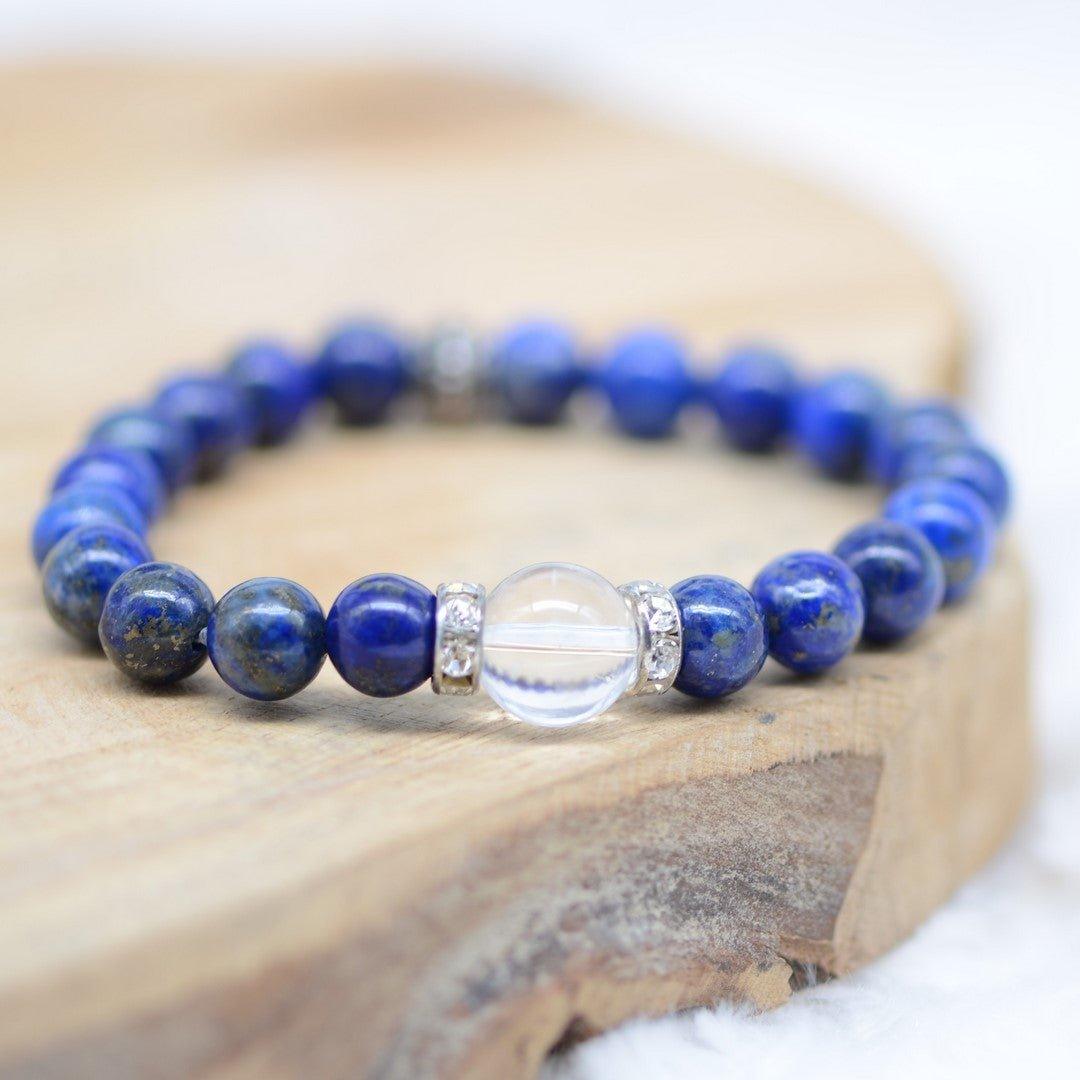 Bracelet Cristal "Contrôle" en Lapis Lazuli - lespierresdubienetre