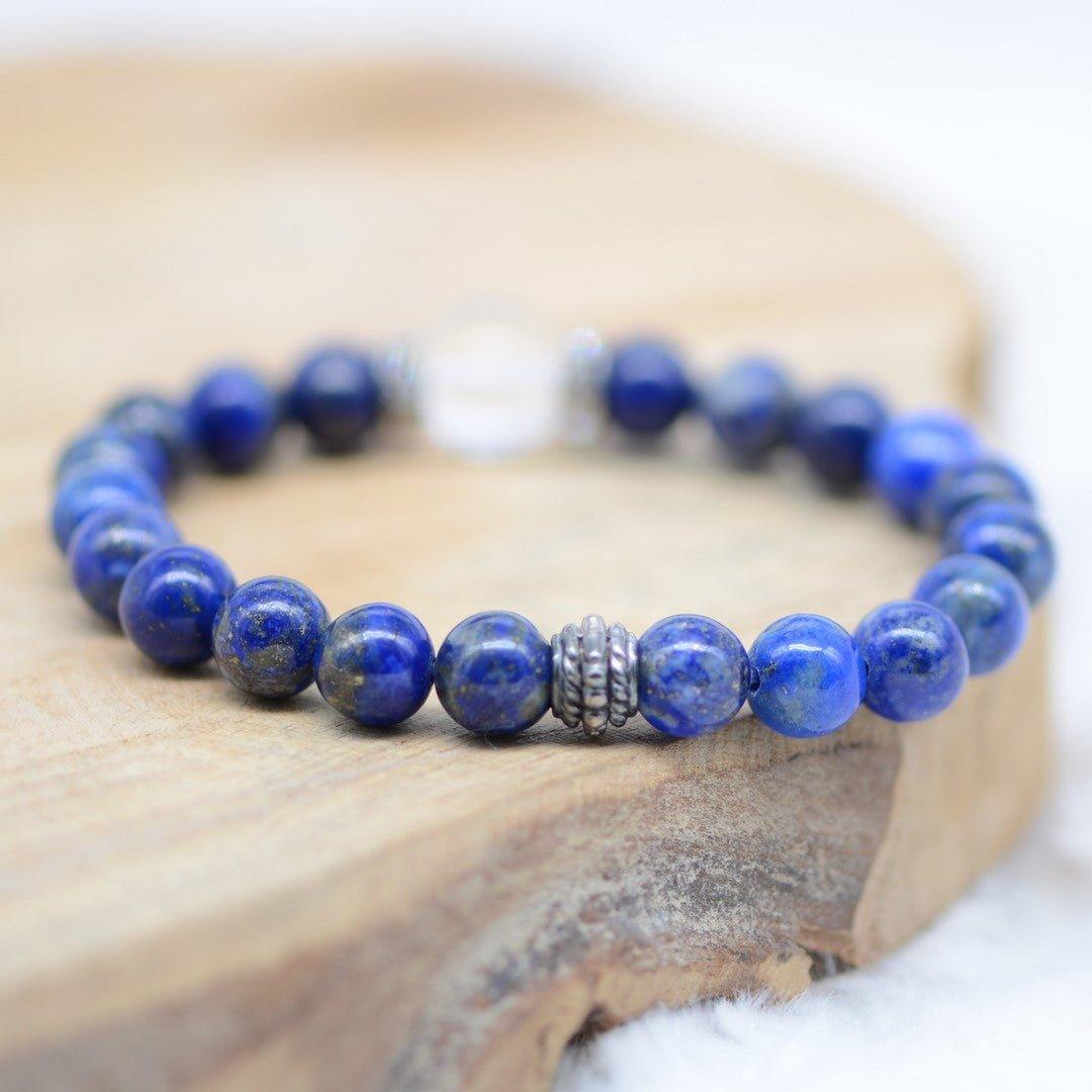Bracelet Cristal "Contrôle" en Lapis Lazuli - lespierresdubienetre