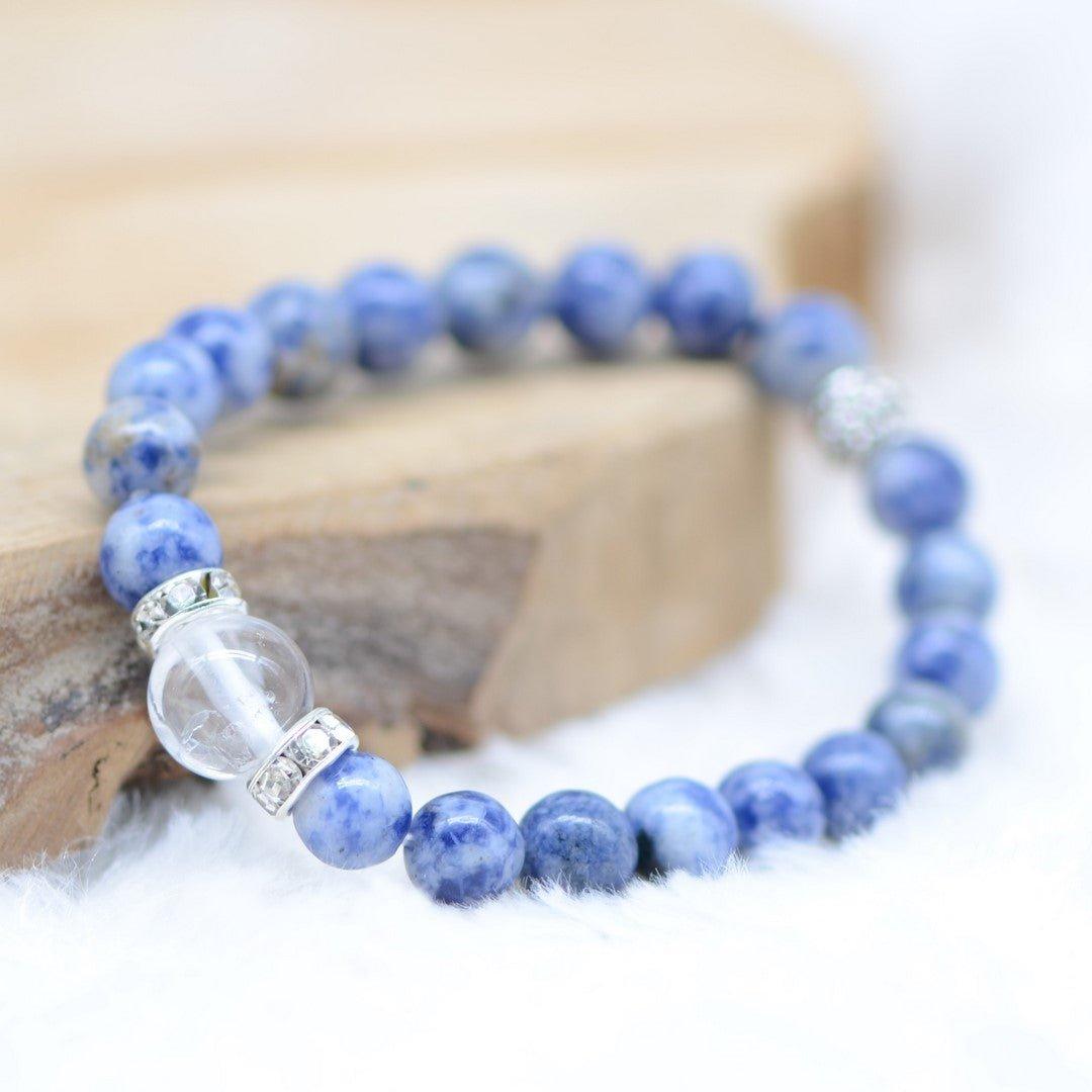 Bracelet Cristal "Maitrise" en Sodalite - lespierresdubienetre