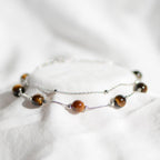 Bracelet en Argent 925 "Confiance" en Œil-de-Tigre - Pièce de Bijouterie - lespierresdubienetre