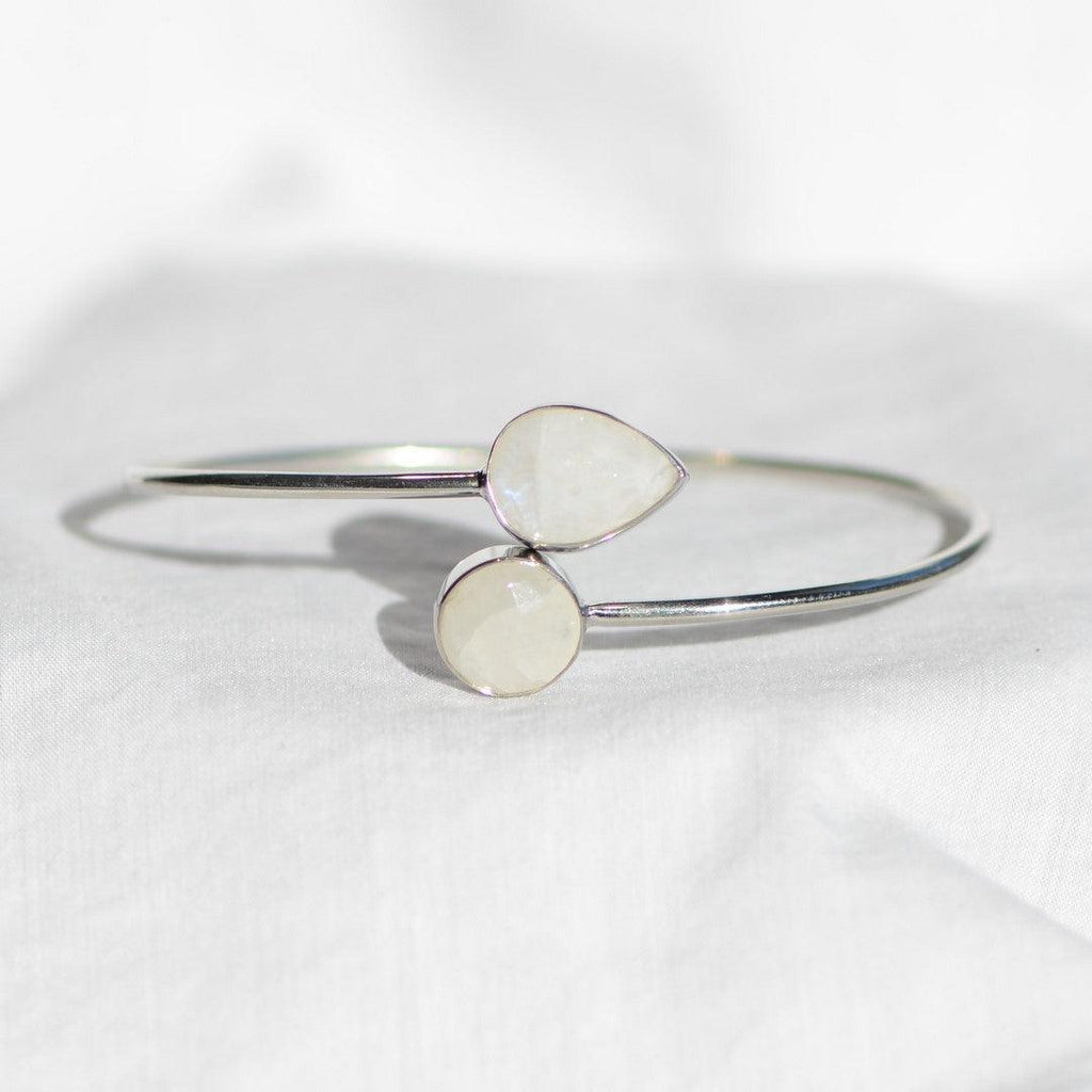 Bracelet élastique pierre de lune blanche – Les Bijoux d'Emeline