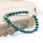 Bracelet "Paix" en Malachite (Coeur en Quartz) - lespierresdubienetre