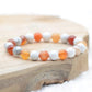 Bracelet "Patience et Ancrage" Mix en Howlite & Cornaline - lespierresdubienetre