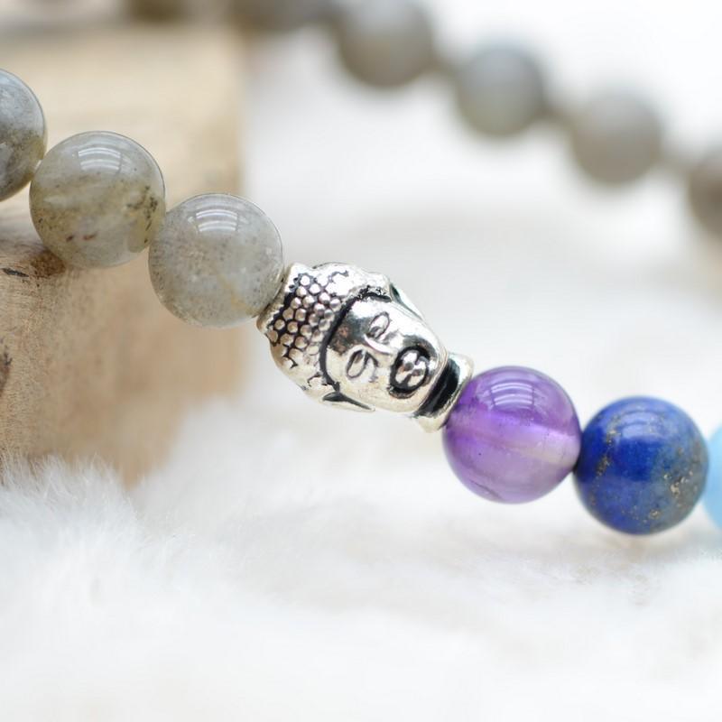 Bracelet "Protection des 7 Chakras" en Labradorite - lespierresdubienetre