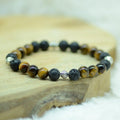 Bracelet "Protection et Confiance" en Oeil-de-Tigre et Pierre de Lave
