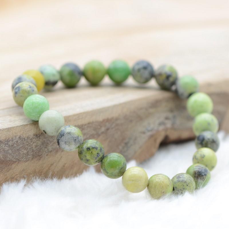 Bracelet "Réconfort" en Chrysoprase - lespierresdubienetre