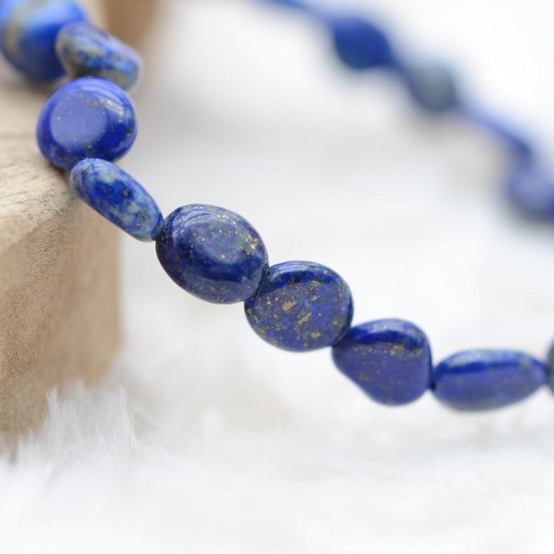 Bracelet roulé "Contrôle" en Lapis Lazuli - lespierresdubienetre