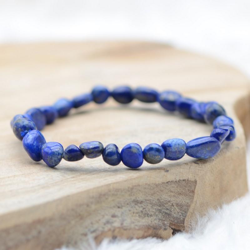 Bracelet roulé "Contrôle" en Lapis Lazuli - lespierresdubienetre