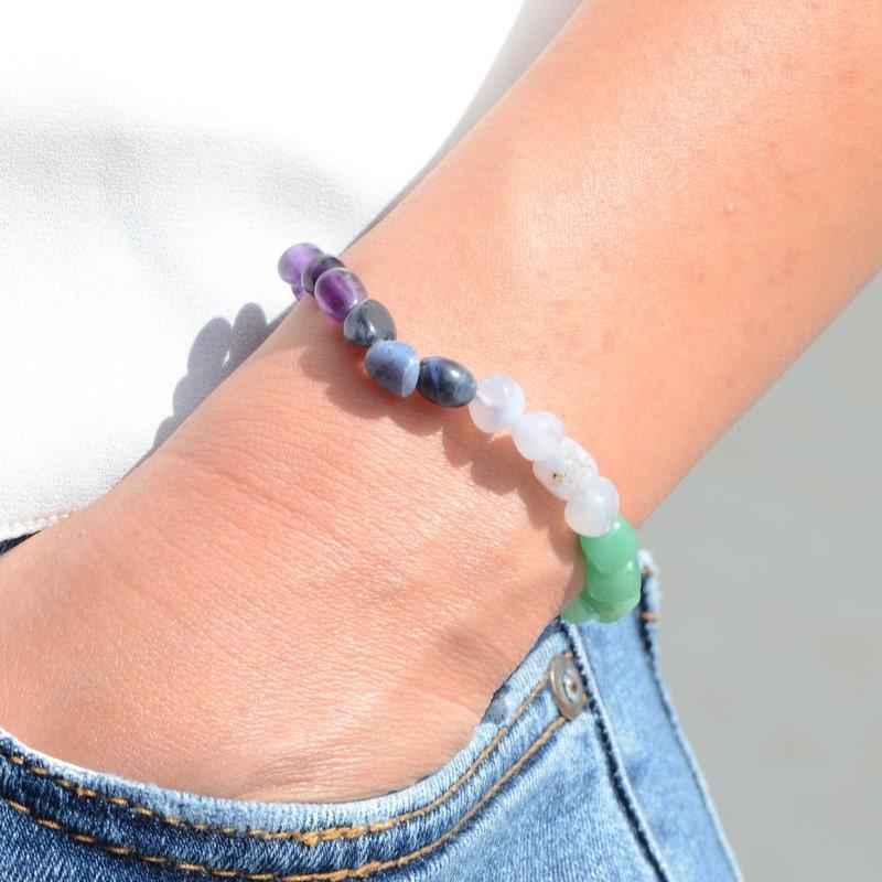 Bracelet roulé "Energie des 7 Chakras" - lespierresdubienetre