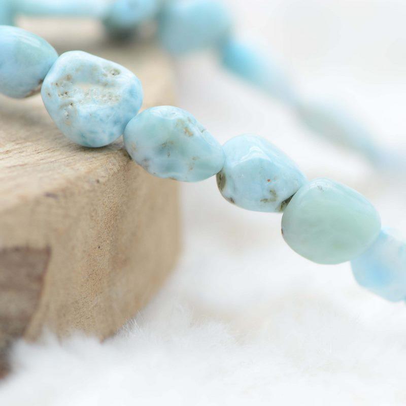 Bracelet roulé "Harmonie" en Larimar - lespierresdubienetre