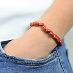 Bracelet roulé "Protecteur" en Jaspe Rouge - lespierresdubienetre