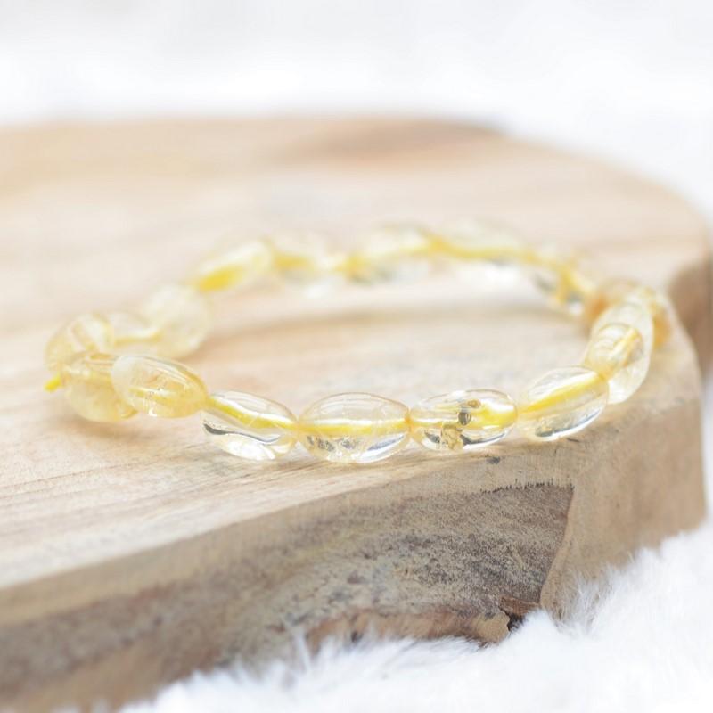 Bracelet roulé "Réussite" en Citrine - lespierresdubienetre