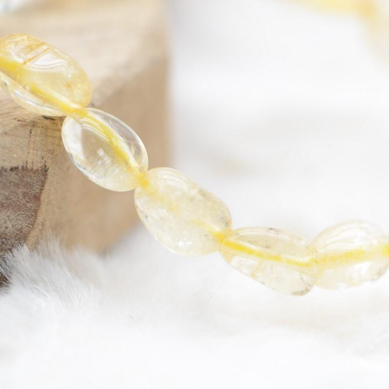 Bracelet roulé "Réussite" en Citrine - lespierresdubienetre