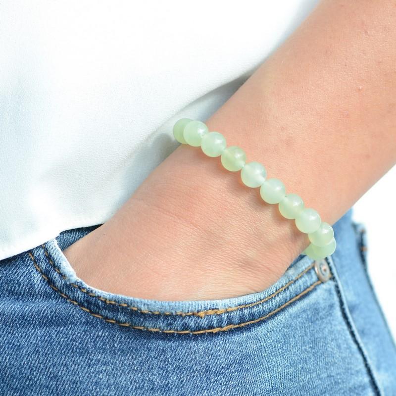 Bracelet "Sérénité" en Jade - lespierresdubienetre