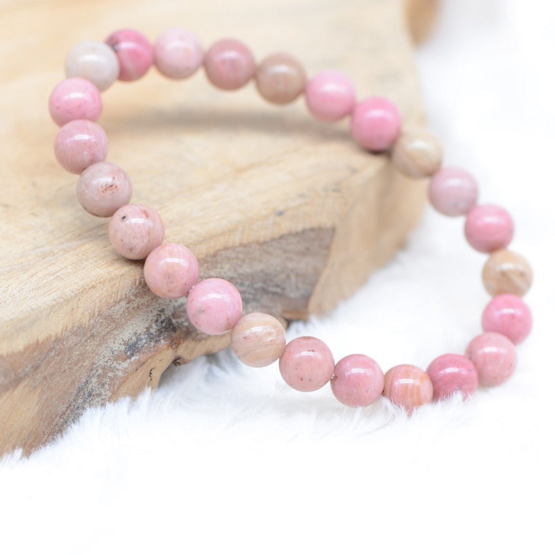 Bracelet "Soin" en Rhodonite D'Australie - lespierresdubienetre