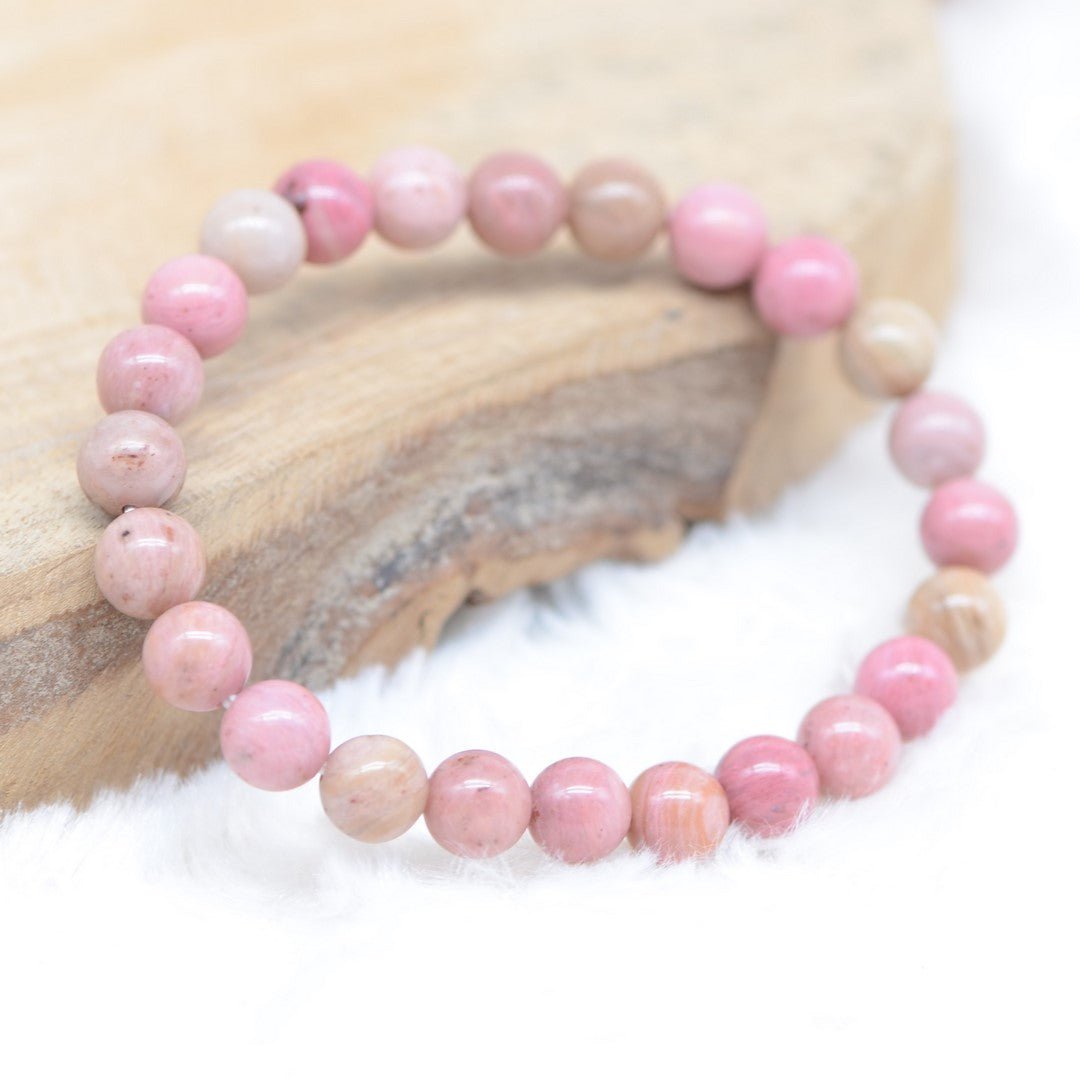 Bracelet "Soin" en Rhodonite D'Australie - lespierresdubienetre