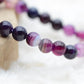 Bracelet "Spiritualité" en Améthyste & Agate Violette - lespierresdubienetre