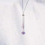 Collier "Sagesse" en Améthyste Feuille Argent 925 - lespierresdubienetre