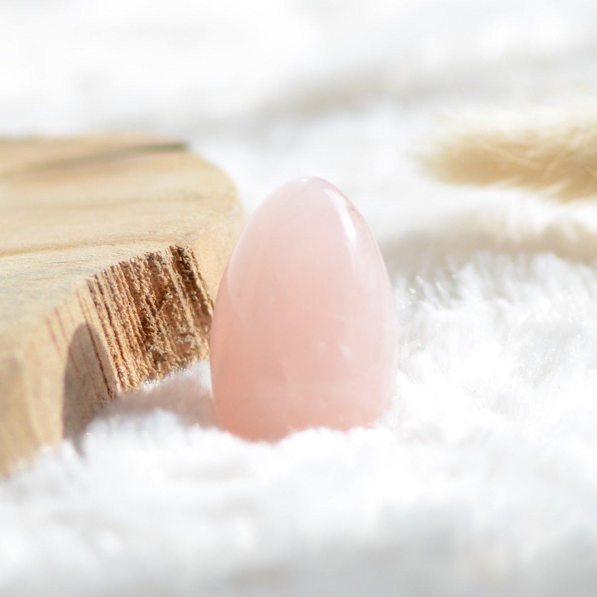 Oeuf de Yoni en Quartz Rose - lespierresdubienetre