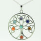 Pendentif "Arbre de vie" Cerclé 7 Chakras - lespierresdubienetre