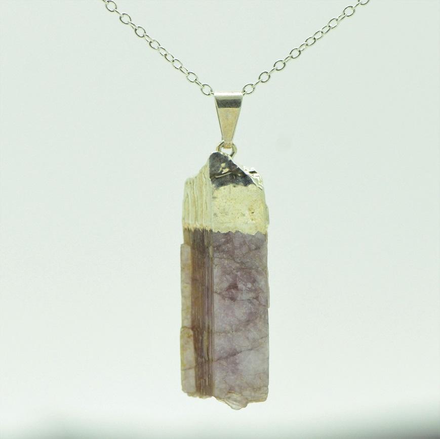 Pendentif "Chance et spiritualité" mica & Lépidolite - lespierresdubienetre