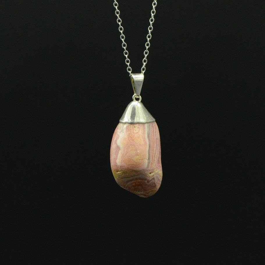 Pendentif "Compassion" roulé en Rhodochrosite - lespierresdubienetre