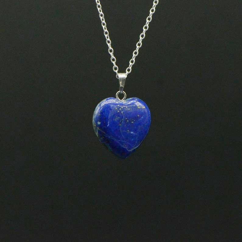 Pendentif "Contrôle" en Lapis Lazuli Coeur 2 cm - lespierresdubienetre