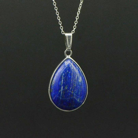 Pendentif "Contrôle" en Lapis Lazuli Goutte - lespierresdubienetre