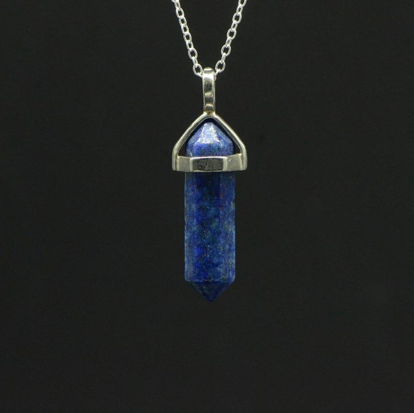 Pendentif "Contrôle" Pointe en Lapis Lazuli - lespierresdubienetre