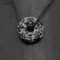 Pendentif Donut "Spontanéité" en Obsidienne neige