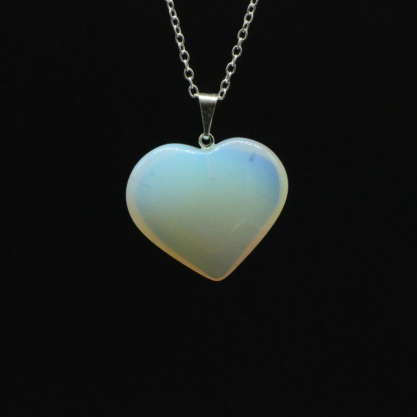 Pendentif "Douceur" Coeur en Opalite - lespierresdubienetre