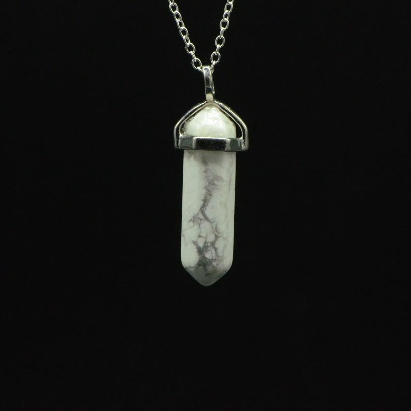 Pendentif "Patience" en Howlite Pointe - lespierresdubienetre