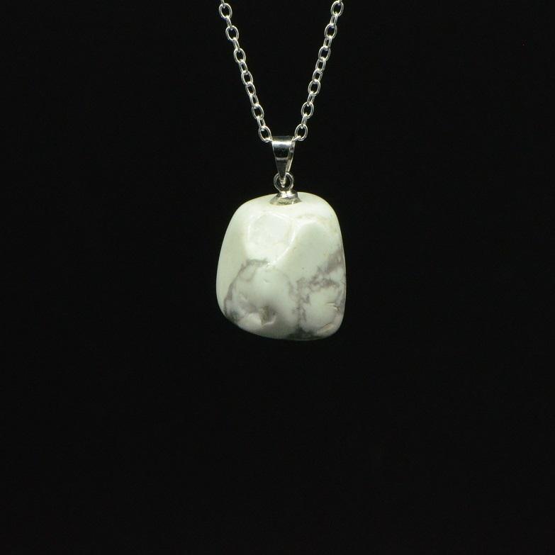 Pendentif "Patience" en Howlite Roulée - lespierresdubienetre