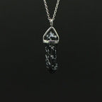 Pendentif "Spontanéité" en Obsidienne Neige Pointe - lespierresdubienetre