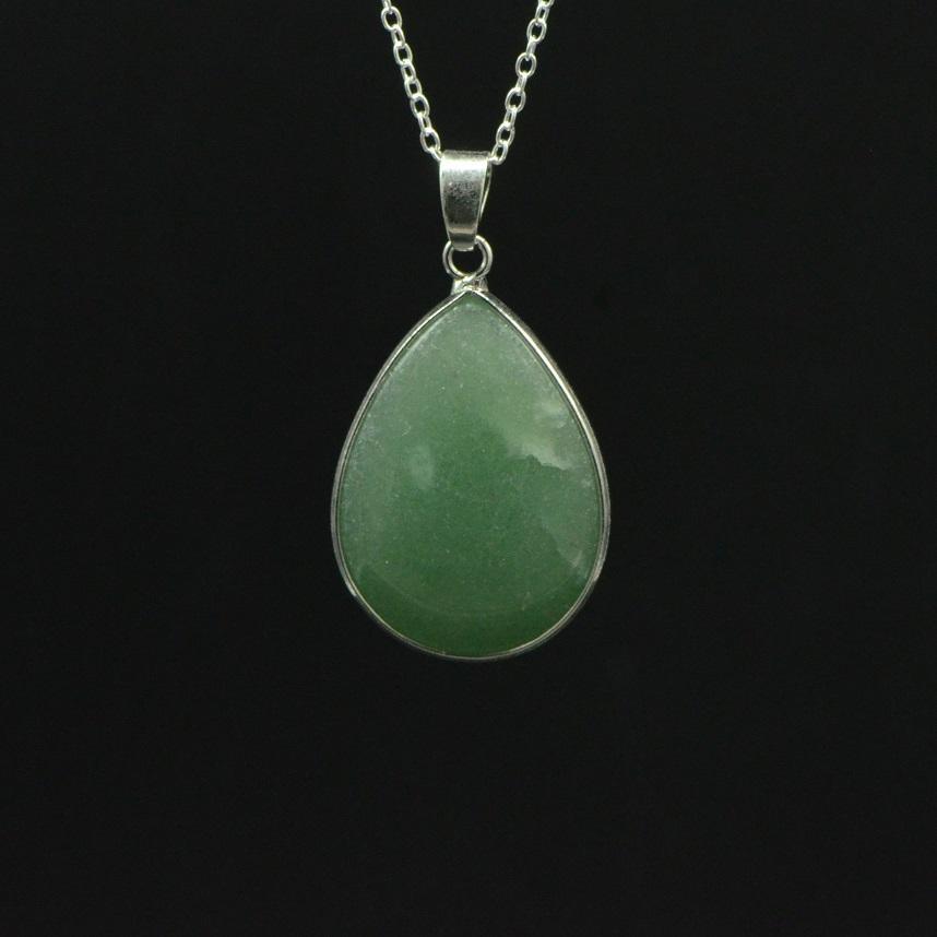 Pendentif "Tranquillité" Goutte en Aventurine - lespierresdubienetre