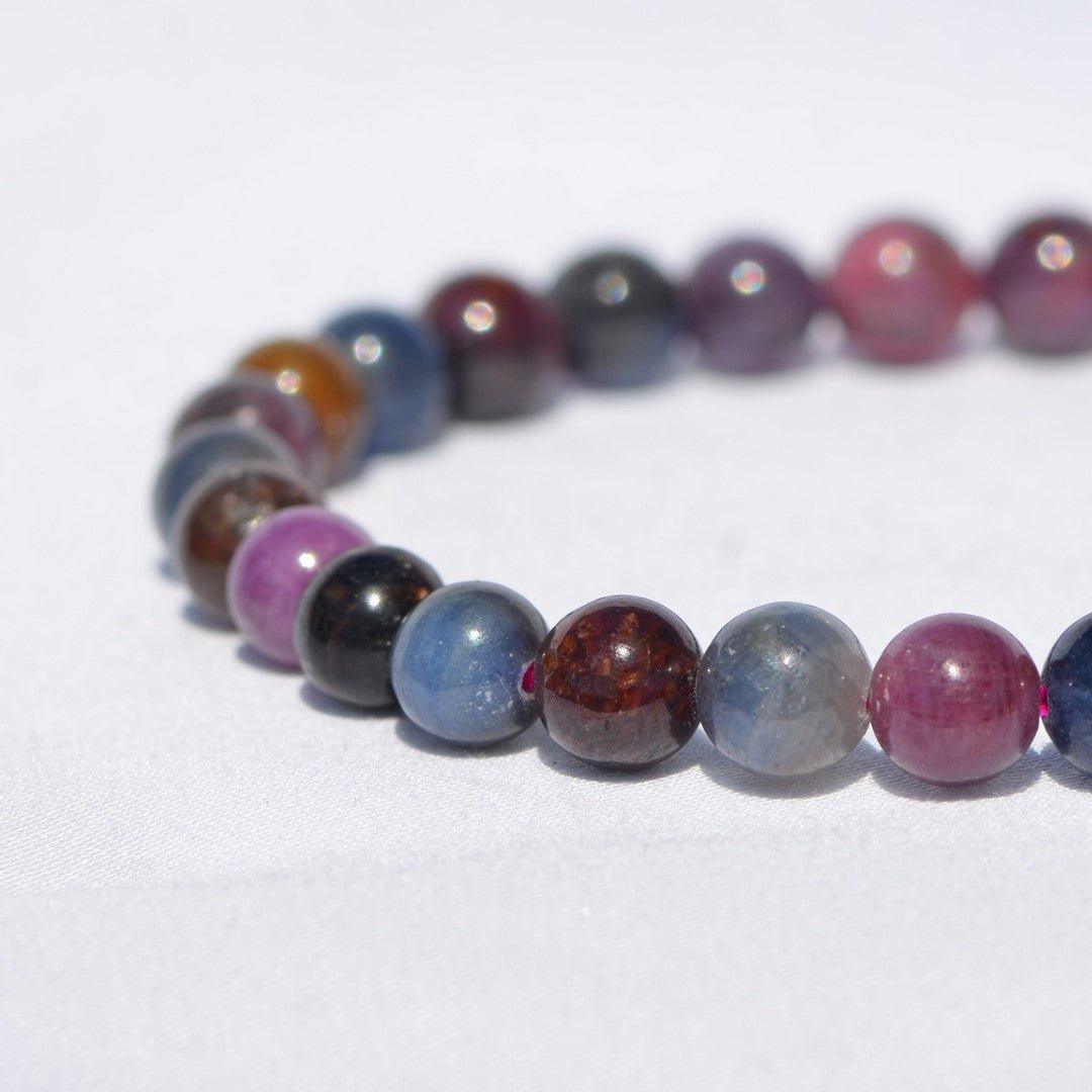 [PIÈCE RARE] Bracelet "Joie de vivre" en Saphir Multicolore A [TRES RARE] - lespierresdubienetre