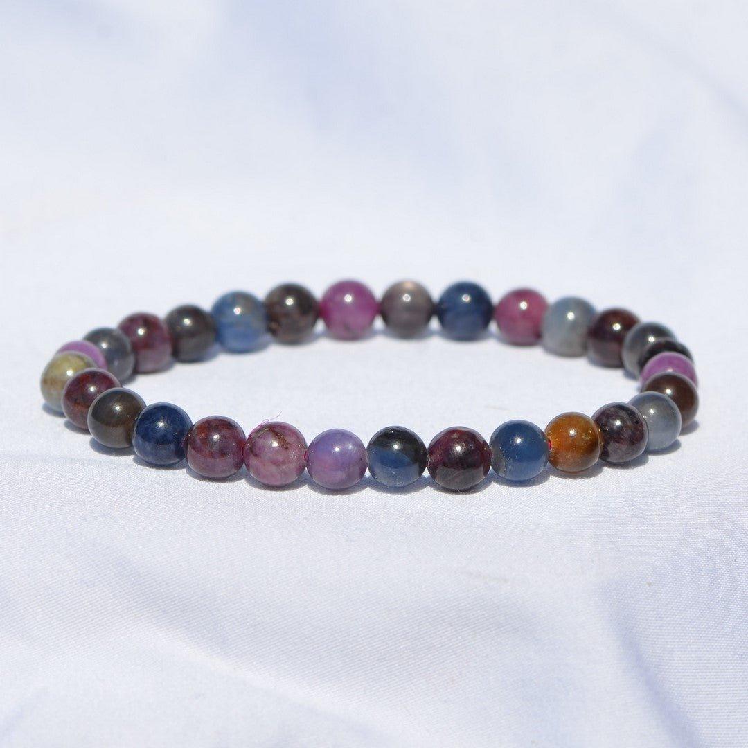 [PIÈCE RARE] Bracelet "Joie de vivre" en Saphir Multicolore A [TRES RARE] - lespierresdubienetre