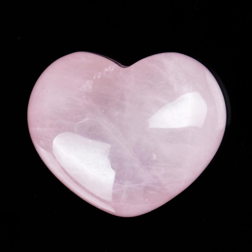 4 pièces Quartz Rose en forme de coeur pierre rose cristal guérison amour  s'inquiéter pierre naturel Rose Quartz semi-précieuse